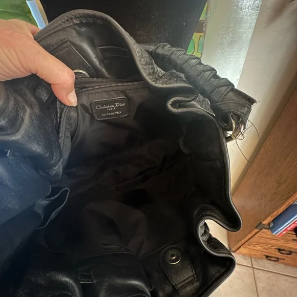 Black Dior Quilted Shoulder Bag with Silver Hardware - Picture 9 of 9